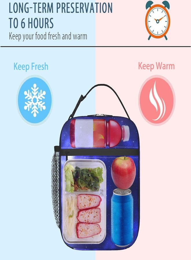 VODRM Cool Dinosaur Lunch Box for Kids,Dino Insulated Bag for Student,Animal Reusable Thermal Insulation Cooler Tote Bags for School Work Picnic Camping Outdoor Gifts (Cartoon Dino Blue) - Image 4